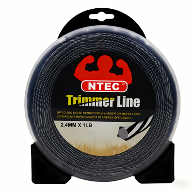 NTEC 2.4mm 1LB Íseal-Líne Trimmer Torainn, Ard-Éifeachtúlacht-Teaghrán Gearrtha Féir níolón Do lomairí Faiche, Laghdú Torainn Suas Le 50% & Coigilt Fuinnimh, Teaghrán Itheacháin Fiailí Buan Do Ghairdín & Tírdhreachú